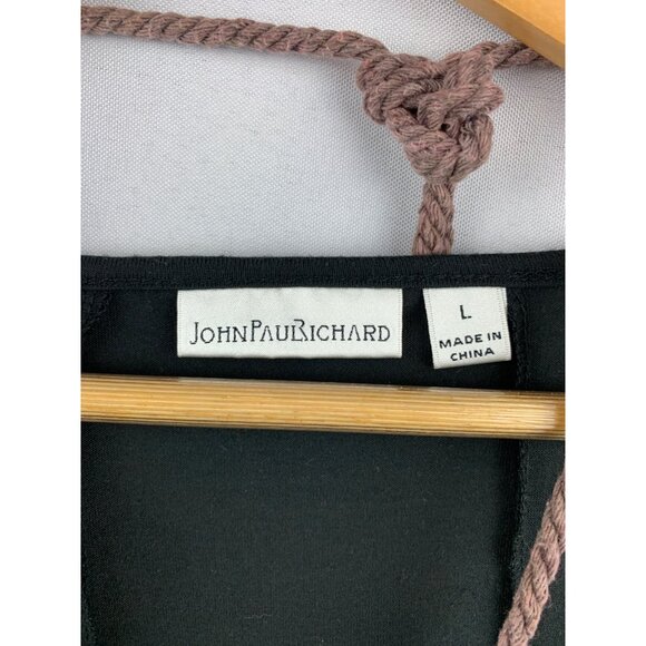 JohnPaulRichard Womens Large Black Sleeveless Dress With Beaded Neckline - Picture 3 of 5